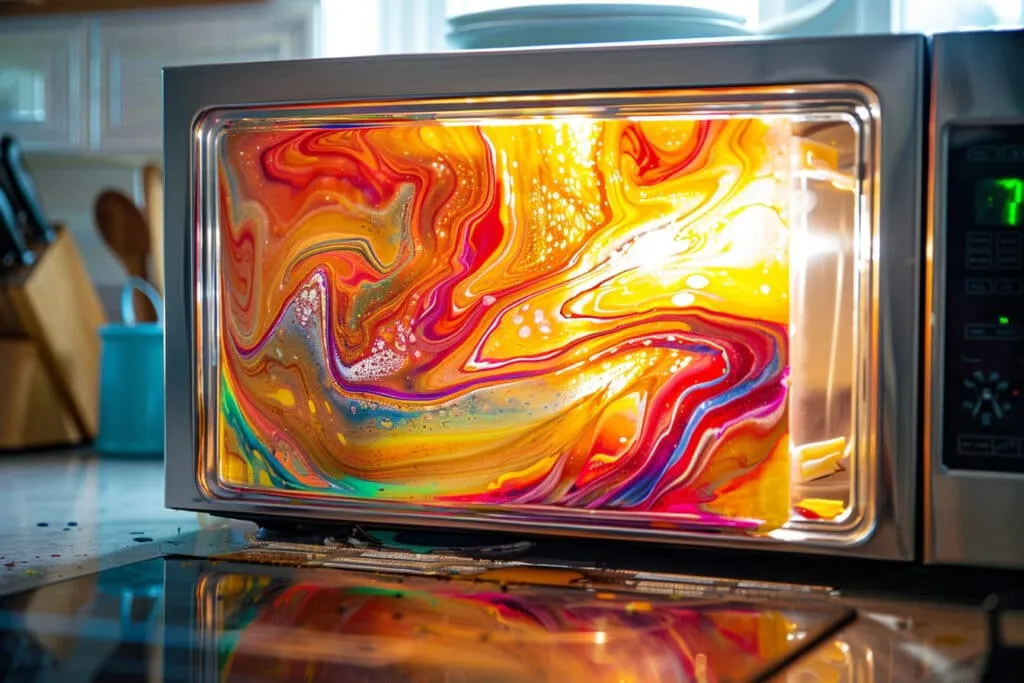 Expérience fascinante : découverte d’une nouvelle technique de peinture qui se transforme au micro-ondes !