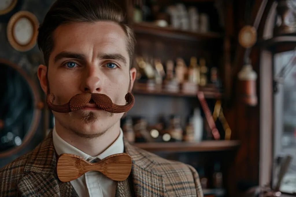 Comment porter un noeud papillon en bois et afficher une moustache parfaite pour un look vintage et tendance