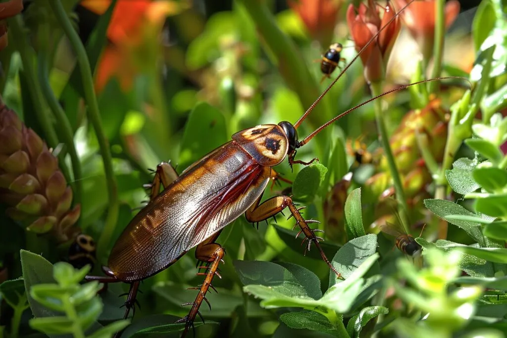 Comment la blatte de jardin interagit-elle avec les autres espèces ?