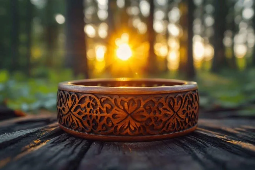 Bijou en bois pour homme élégant : Accessoire distingué avec un bijou en bois pour homme raffiné