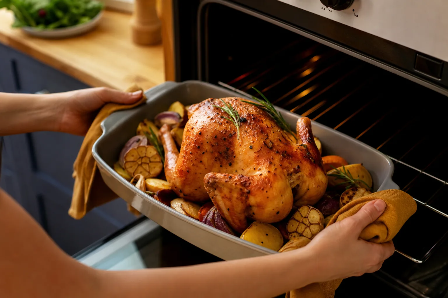 Combien de temps cuire un poulet entier au four selon son poids