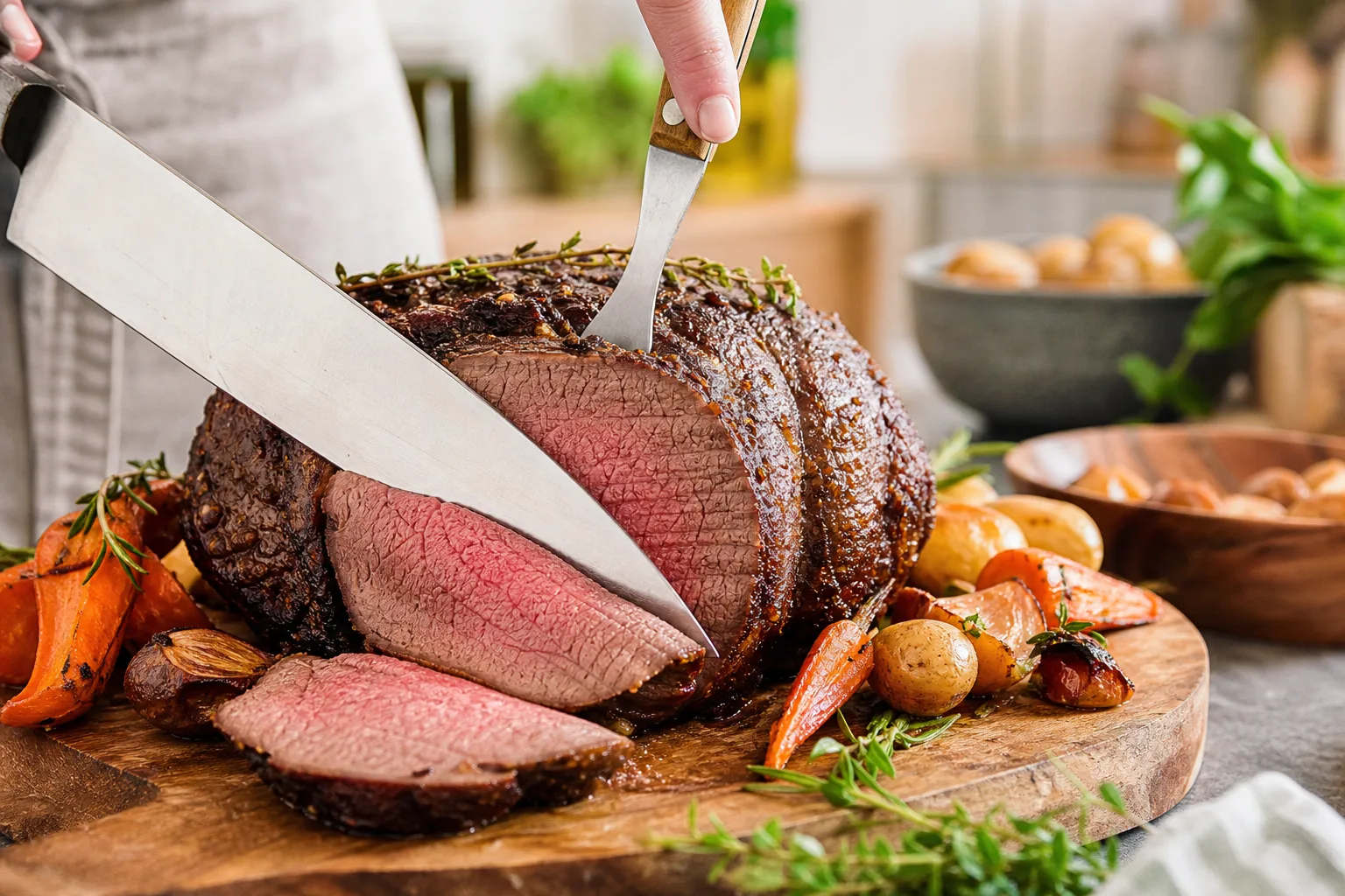 Combien de temps cuire un rôti de bœuf au four selon son poids et la cuisson désirée ?