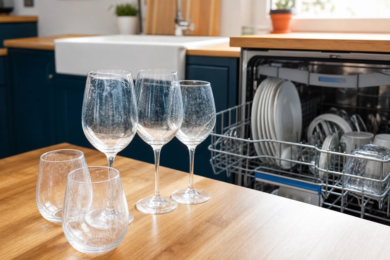 Lave-vaisselle qui laisse des traces blanches sur les verres : causes et solutions