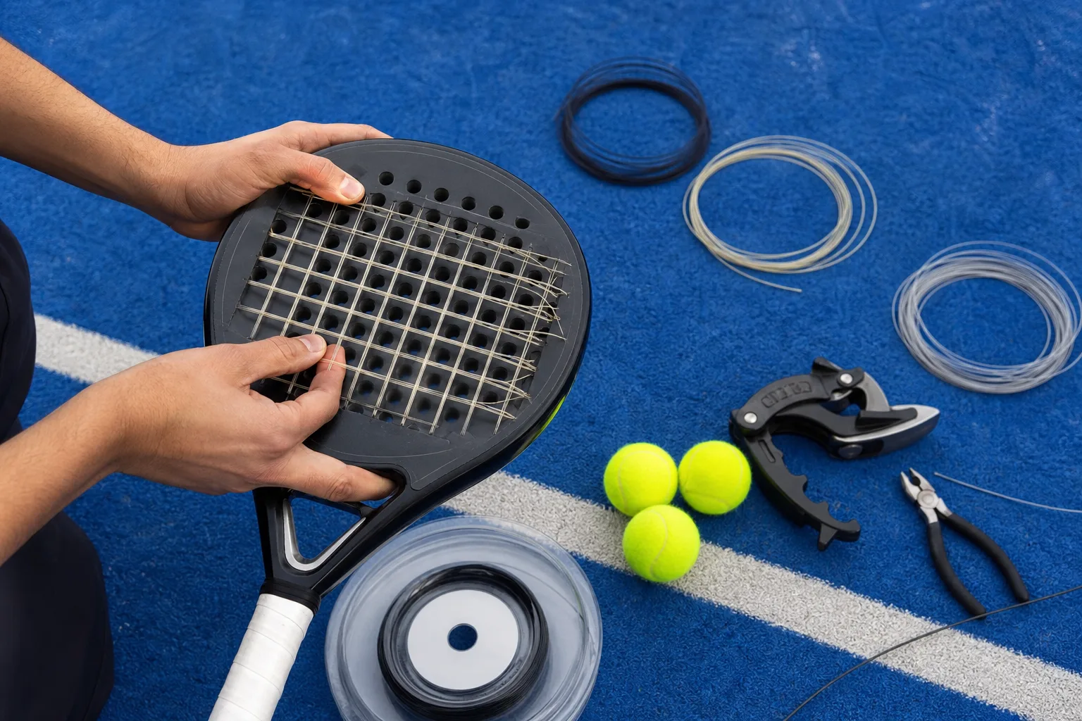 Quand changer le cordage de sa raquette de padel : fréquence, signes et tension