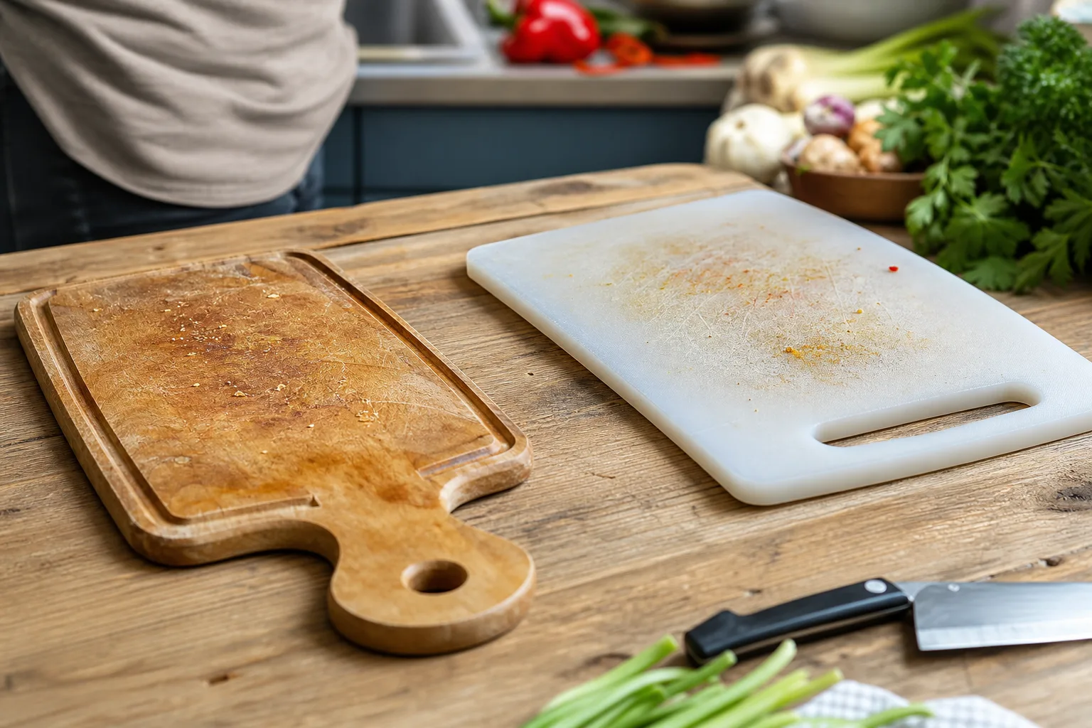 Quand changer sa planche à découper : signes d'usure, hygiène et bois vs plastique